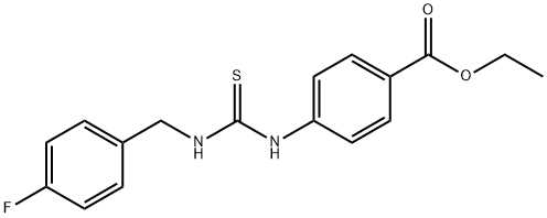 ethyl 4-({[(4-fluorobenzyl)amino]carbothioyl}amino)benzoate Struktur