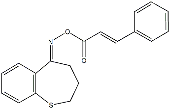 3,4-dihydro-1-benzothiepin-5(2H)-one O-cinnamoyloxime Struktur