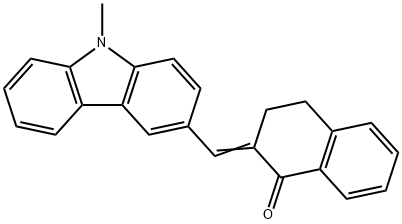 2-[(9-methyl-9H-carbazol-3-yl)methylene]-3,4-dihydro-1(2H)-naphthalenone Struktur