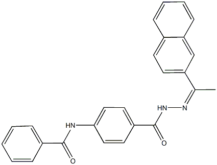 N-[4-({2-[1-(2-naphthyl)ethylidene]hydrazino}carbonyl)phenyl]benzamide Struktur