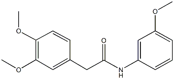 2-(3,4-dimethoxyphenyl)-N-(3-methoxyphenyl)acetamide Struktur