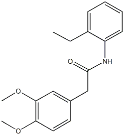 2-(3,4-dimethoxyphenyl)-N-(2-ethylphenyl)acetamide Struktur