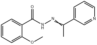 2-methoxy-N'-[1-(3-pyridinyl)ethylidene]benzohydrazide Struktur