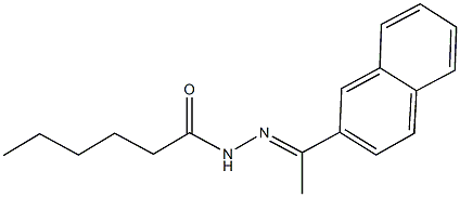 N'-[1-(2-naphthyl)ethylidene]hexanohydrazide Struktur