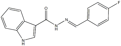 N'-(4-fluorobenzylidene)-1H-indole-3-carbohydrazide Struktur