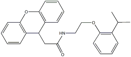 N-[2-(2-isopropylphenoxy)ethyl]-2-(9H-xanthen-9-yl)acetamide Struktur