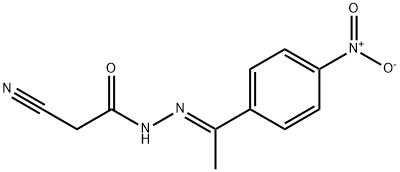 2-cyano-N'-(1-{4-nitrophenyl}ethylidene)acetohydrazide Struktur