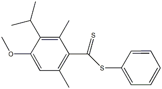 phenyl 3-isopropyl-4-methoxy-2,6-dimethylbenzenecarbodithioate Struktur