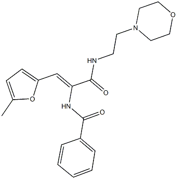 N-[2-(5-methyl-2-furyl)-1-({[2-(4-morpholinyl)ethyl]amino}carbonyl)vinyl]benzamide Struktur