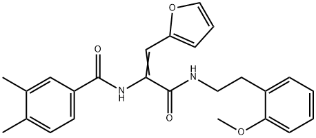 N-[2-(2-furyl)-1-({[2-(2-methoxyphenyl)ethyl]amino}carbonyl)vinyl]-3,4-dimethylbenzamide Struktur