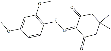 5,5-dimethyl-1,2,3-cyclohexanetrione 2-[(2,4-dimethoxyphenyl)hydrazone] Struktur