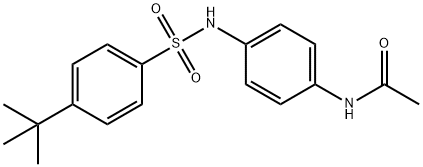 N-(4-{[(4-tert-butylphenyl)sulfonyl]amino}phenyl)acetamide Struktur