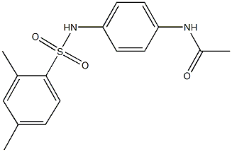 N-(4-{[(2,4-dimethylphenyl)sulfonyl]amino}phenyl)acetamide Struktur