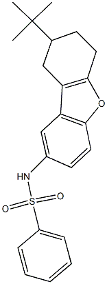 N-(8-tert-butyl-6,7,8,9-tetrahydrodibenzo[b,d]furan-2-yl)benzenesulfonamide Struktur