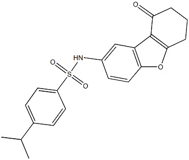 4-isopropyl-N-(9-oxo-6,7,8,9-tetrahydrodibenzo[b,d]furan-2-yl)benzenesulfonamide Struktur