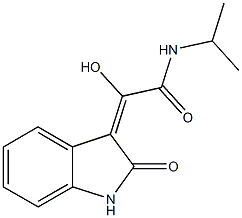 2-hydroxy-N-isopropyl-2-(2-oxo-1,2-dihydro-3H-indol-3-ylidene)acetamide Struktur