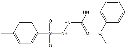 N-(2-methoxyphenyl)-2-[(4-methylphenyl)sulfonyl]hydrazinecarboxamide Struktur