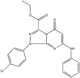 ethyl 7-anilino-1-(4-chlorophenyl)-5-oxo-1,5-dihydro[1,2,4]triazolo[4,3-a]pyrimidine-3-carboxylate Struktur