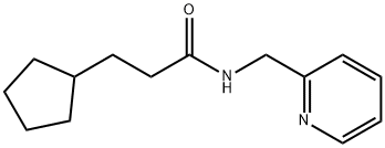 3-cyclopentyl-N-(2-pyridinylmethyl)propanamide Struktur