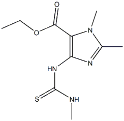 ethyl 1,2-dimethyl-4-{[(methylamino)carbothioyl]amino}-1H-imidazole-5-carboxylate Struktur