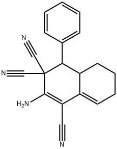 2-amino-4-phenyl-4a,5,6,7-tetrahydro-1,3,3(4H)-naphthalenetricarbonitrile Struktur