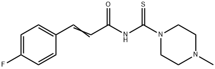 3-(4-fluorophenyl)-N-[(4-methyl-1-piperazinyl)carbothioyl]acrylamide Struktur