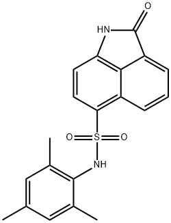 N-mesityl-2-oxo-1,2-dihydrobenzo[cd]indole-6-sulfonamide Struktur