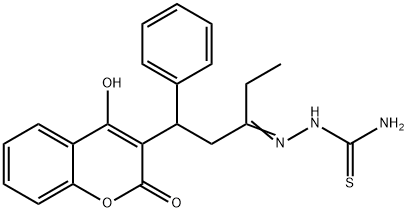 3-{3-[(aminocarbothioyl)hydrazono]-1-phenylpentyl}-4-hydroxy-2H-chromen-2-one Struktur