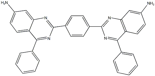 2-[4-(7-amino-4-phenyl-2-quinazolinyl)phenyl]-4-phenyl-7-quinazolinylamine Struktur