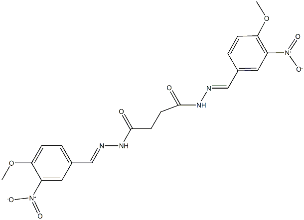 N'~1~,N'~4~-bis{3-nitro-4-methoxybenzylidene}succinohydrazide Struktur