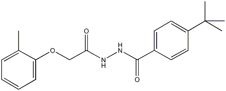 N'-(4-tert-butylbenzoyl)-2-(2-methylphenoxy)acetohydrazide Struktur