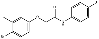 2-(4-bromo-3-methylphenoxy)-N-(4-fluorophenyl)acetamide Struktur