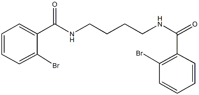 2-bromo-N-{4-[(2-bromobenzoyl)amino]butyl}benzamide Struktur