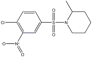 1-({4-chloro-3-nitrophenyl}sulfonyl)-2-methylpiperidine Struktur