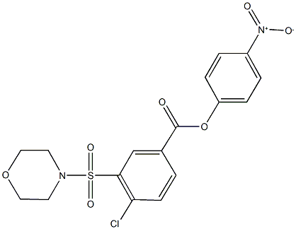 4-nitrophenyl 4-chloro-3-(4-morpholinylsulfonyl)benzoate Struktur