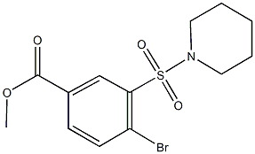 methyl 4-bromo-3-(piperidin-1-ylsulfonyl)benzoate Struktur