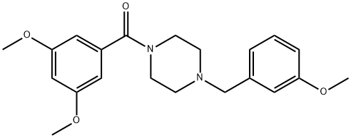 1-(3,5-dimethoxybenzoyl)-4-(3-methoxybenzyl)piperazine Struktur