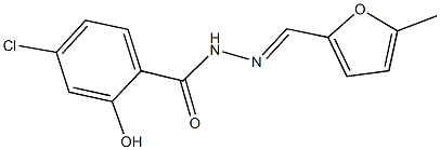 4-chloro-2-hydroxy-N'-[(5-methyl-2-furyl)methylene]benzohydrazide Struktur