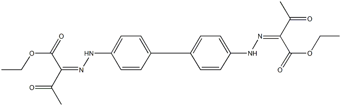 ethyl 2-{[4-(4-{2-[1-(ethoxycarbonyl)-2-oxopropylidene]hydrazino}benzyl)phenyl]hydrazono}-3-oxobutanoate Struktur