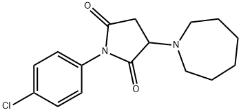 3-azepan-1-yl-1-(4-chlorophenyl)pyrrolidine-2,5-dione Struktur