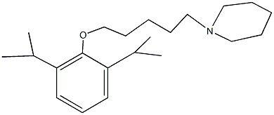 1-[5-(2,6-diisopropylphenoxy)pentyl]piperidine Struktur