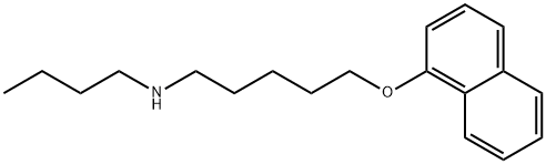 N-butyl-N-[5-(1-naphthyloxy)pentyl]amine Struktur