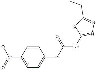 N-(5-ethyl-1,3,4-thiadiazol-2-yl)-2-{4-nitrophenyl}acetamide Struktur