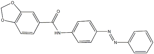 N-[4-(2-phenyldiazenyl)phenyl]-1,3-benzodioxole-5-carboxamide Struktur