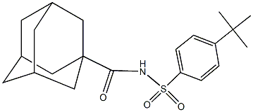 N-(1-adamantylcarbonyl)-4-tert-butylbenzenesulfonamide Struktur