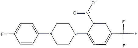 1-(4-fluorophenyl)-4-[2-nitro-4-(trifluoromethyl)phenyl]piperazine Struktur