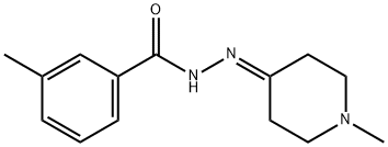 3-methyl-N'-(1-methyl-4-piperidinylidene)benzohydrazide Struktur