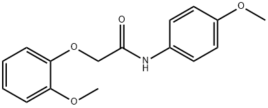 2-(2-methoxyphenoxy)-N-(4-methoxyphenyl)acetamide Struktur