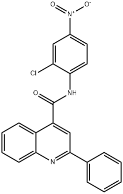 N-{2-chloro-4-nitrophenyl}-2-phenyl-4-quinolinecarboxamide Struktur