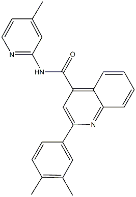 2-(3,4-dimethylphenyl)-N-(4-methyl-2-pyridinyl)-4-quinolinecarboxamide Struktur